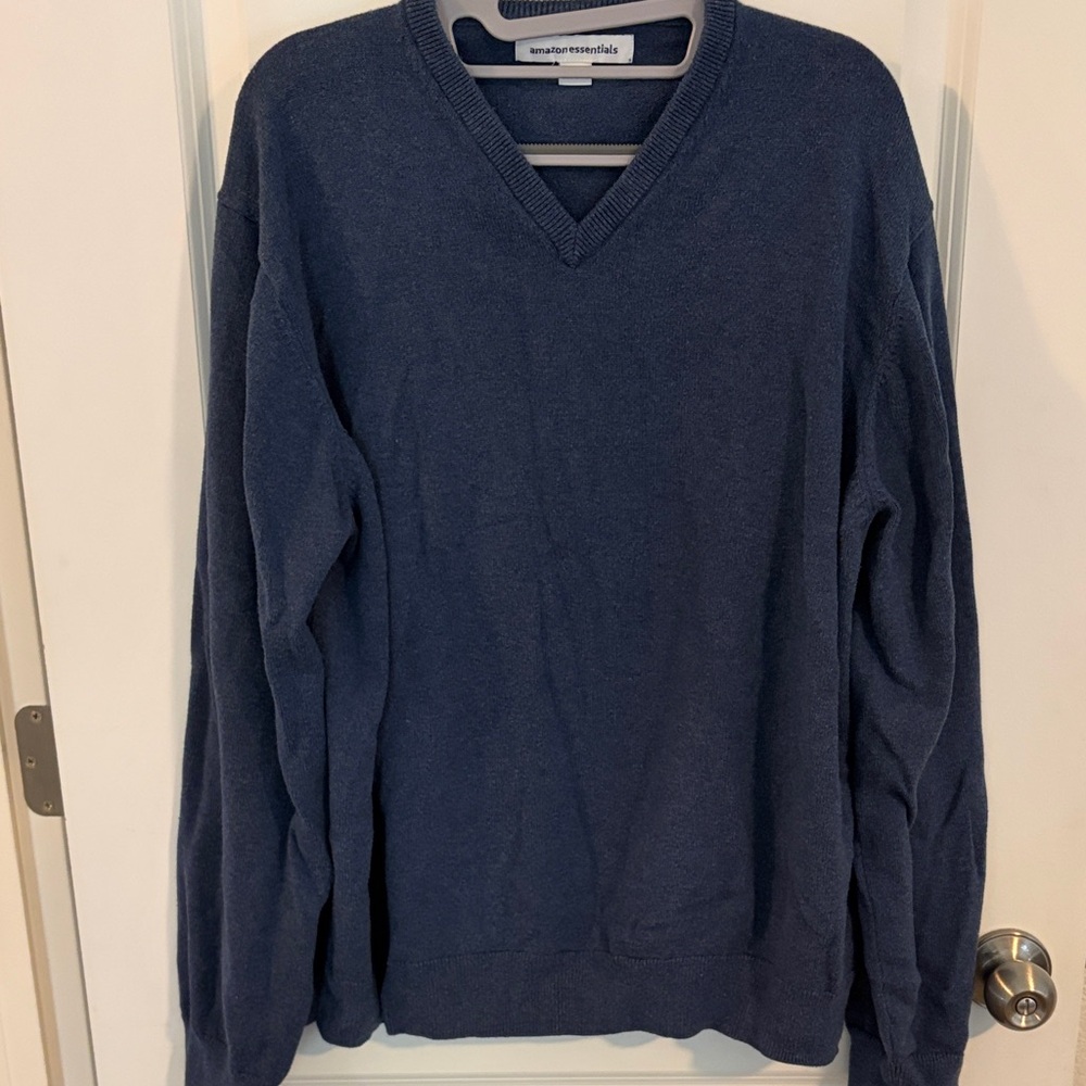 Navy V-Neck Sweater